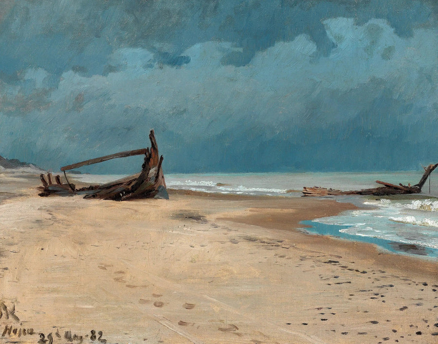 The Beach at Højen. - Peder Severin Krøyer