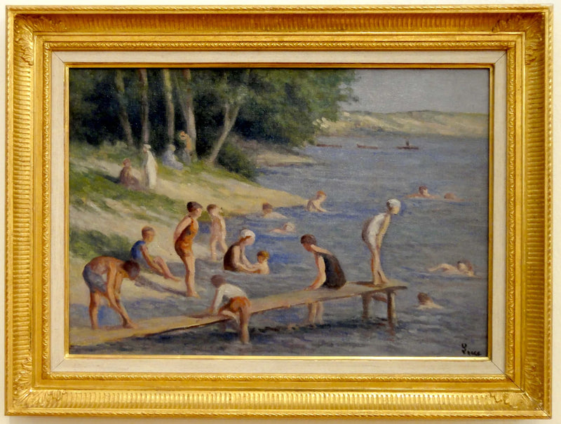 Méricourt Beach, swimming - Maximilien Luce