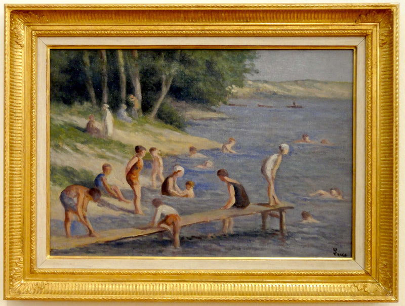 Méricourt Beach, swimming - Maximilien Luce