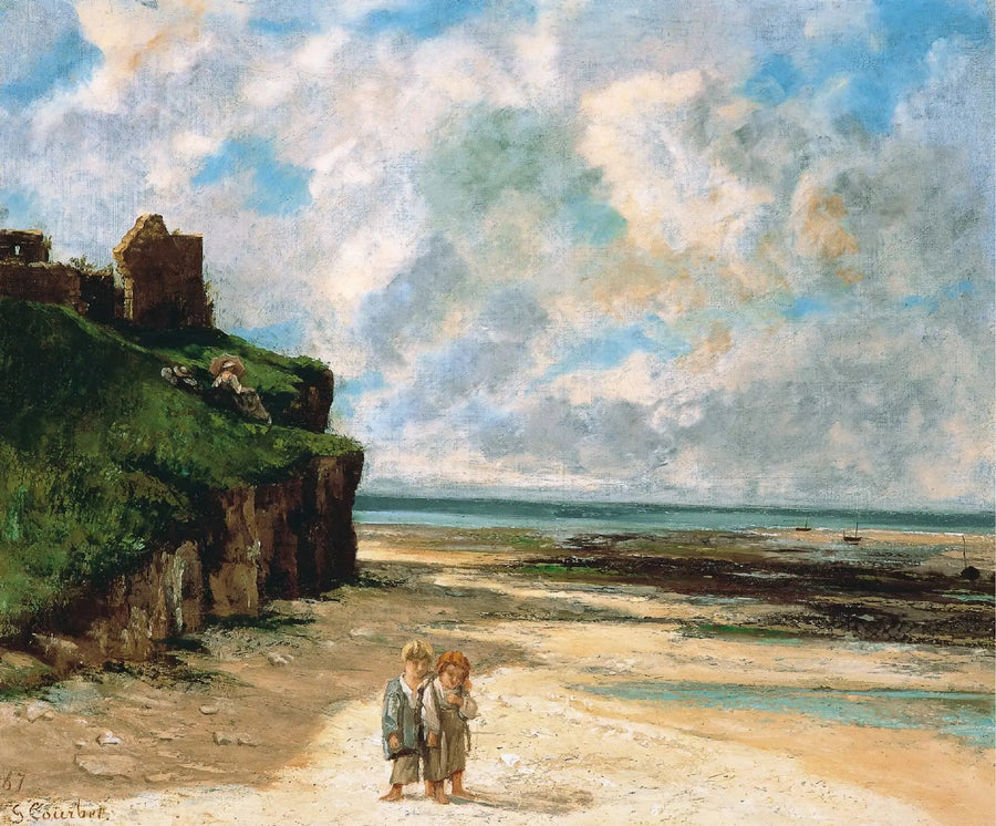 The beach of Saint-Aubin-sur-Mer - Gustave Courbet
