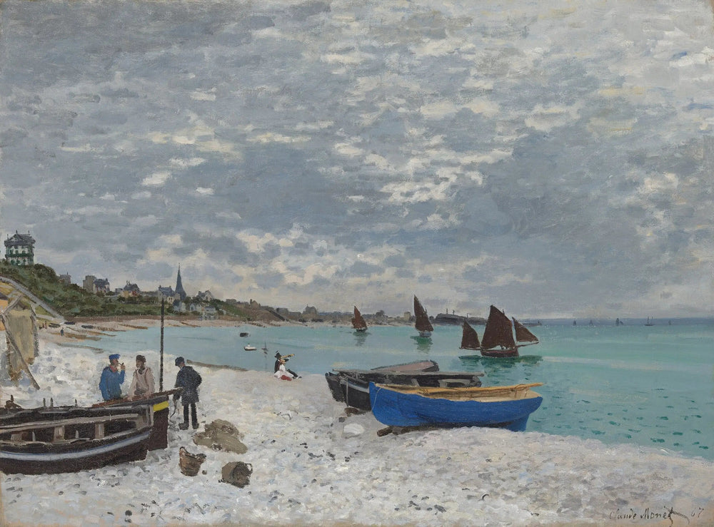 La Plage de Sainte-Adresse - Claude Monet image 1 copie de tableau peinte à la main