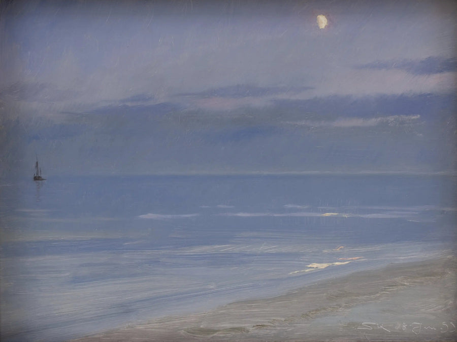 The Beach at Skagen by Moonlight - Peder Severin Krøyer