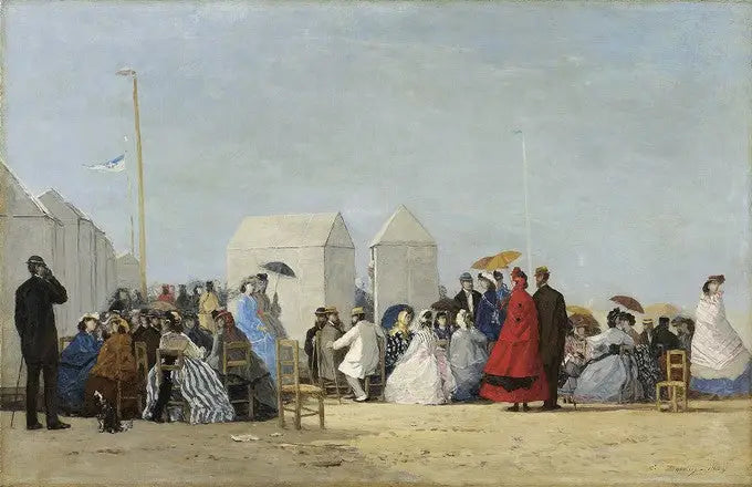 The Beach at Trouville at Bathing Time - Eugène Boudin