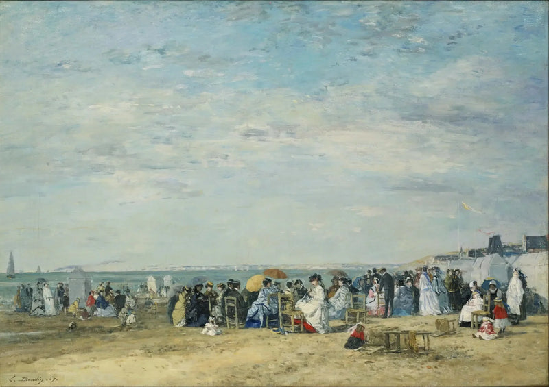 The Beach at Trouville - Eugène Boudin