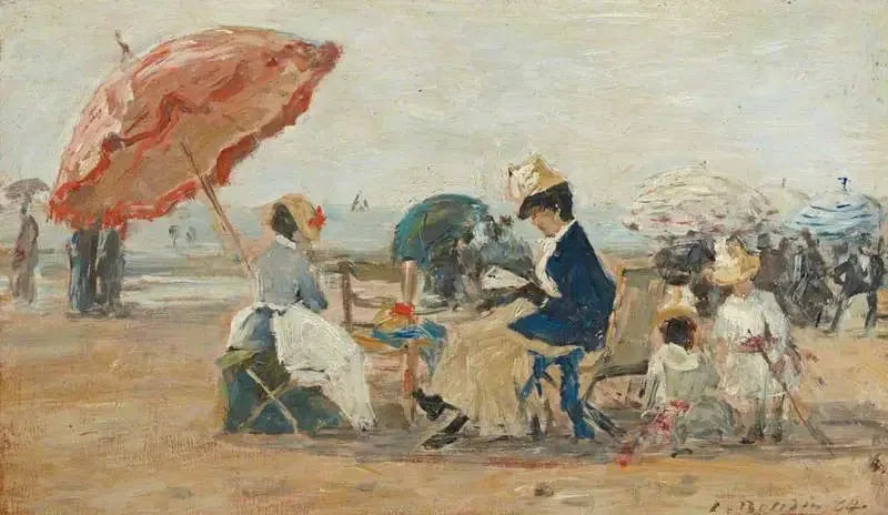 The Beach at Trouville - Eugène Boudin