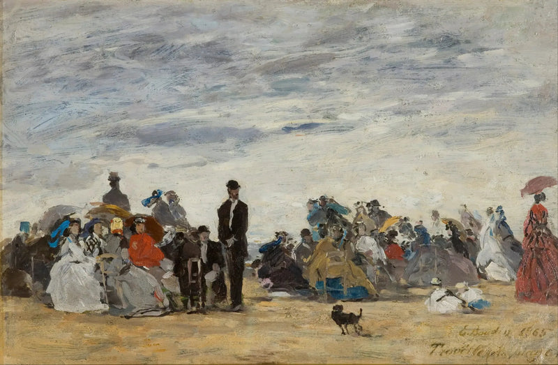 The Beach at Trouville - Eugène Boudin