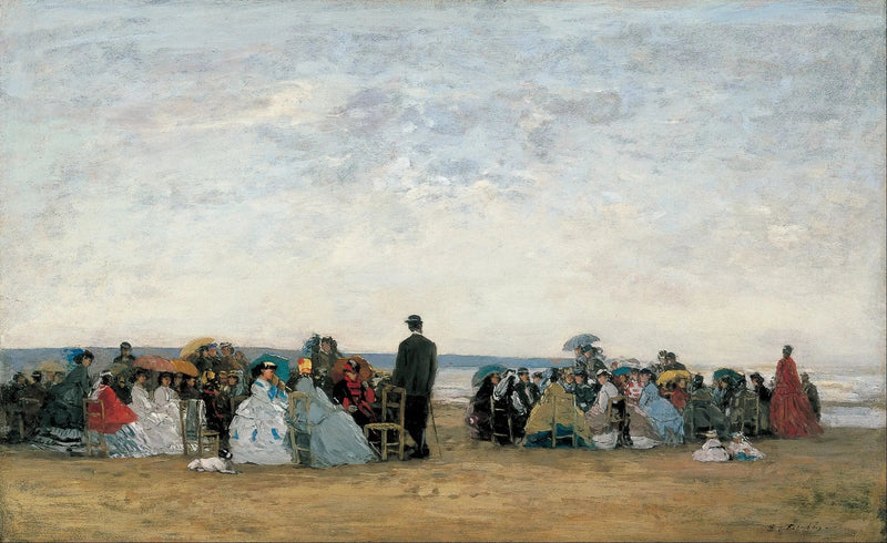 The Beach near Trouville - Eugène Boudin