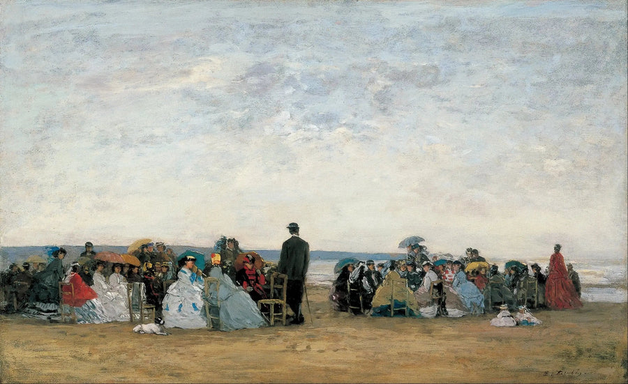 The Beach near Trouville - Eugène Boudin