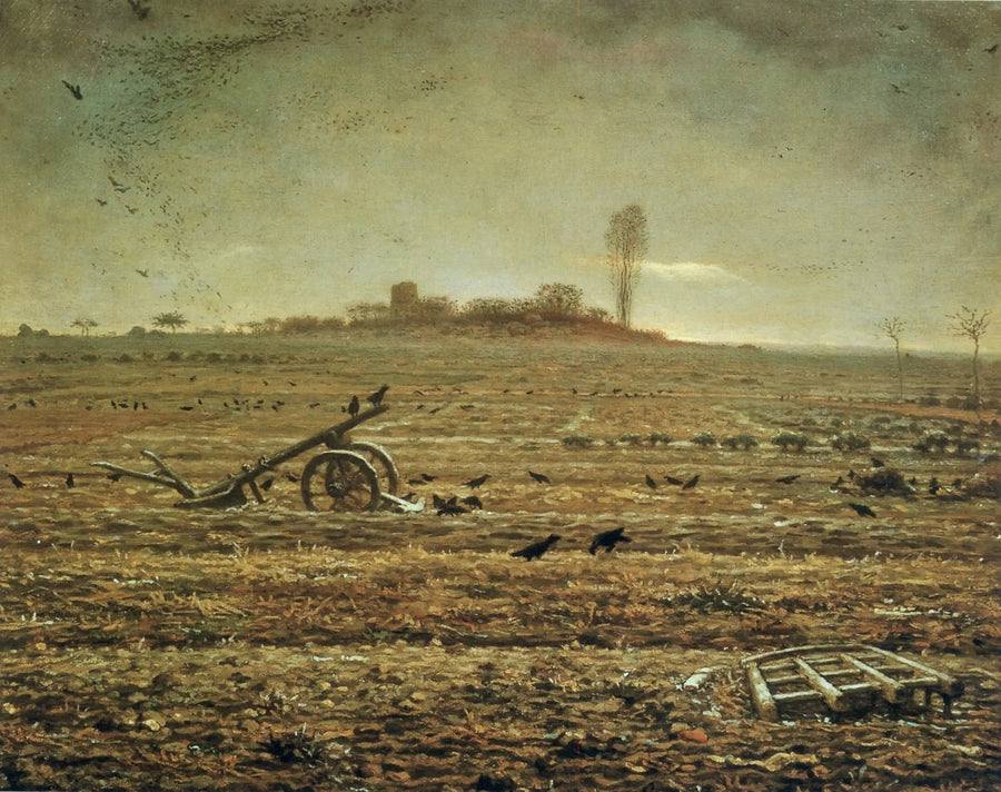 The Chailly Plain with Harrow and Plow - Jean-François Millet