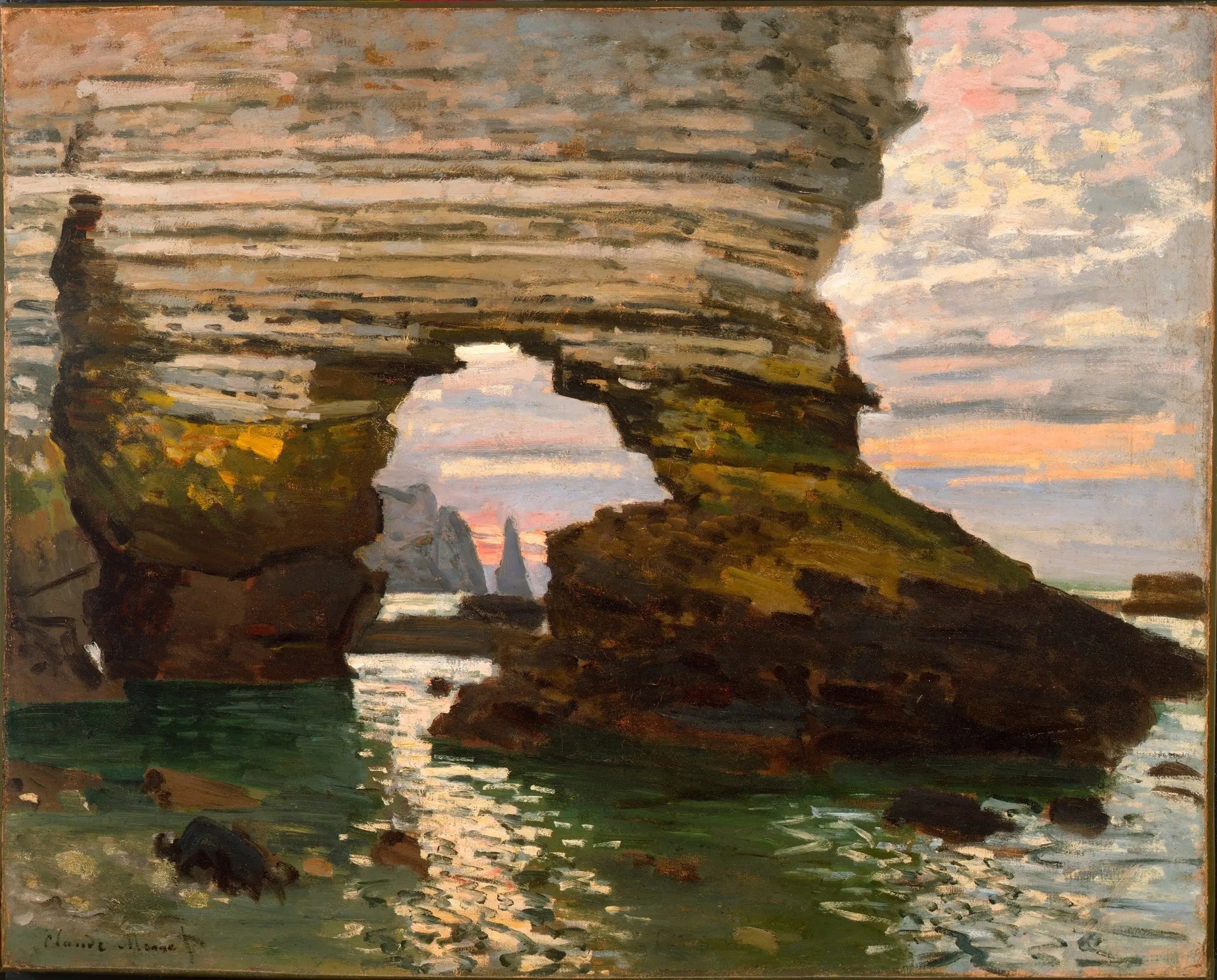 La Porte d'Amont, Étretat - Claude Monet image 1 reproduction artisanale de tableau