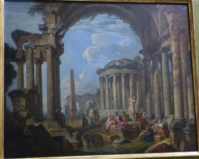 The Preaching in Ancient Ruins - Giovanni Paolo Panini