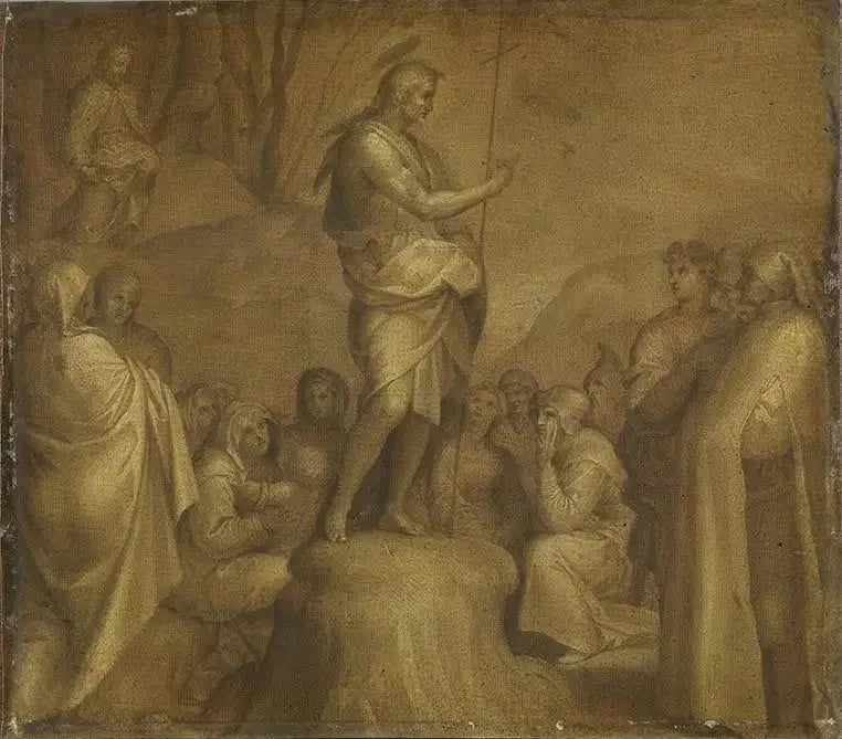 The Preaching of John the Baptist - Andrea del Sarto