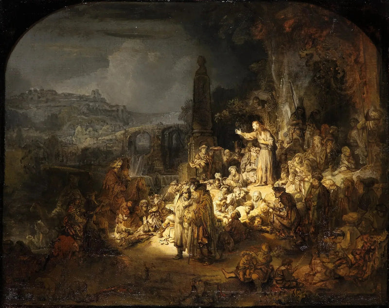 The Preaching of Saint John the Baptist - Rembrandt