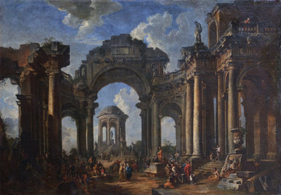 La Prédication d’un apôtre dans des ruines d’architecture d’ordre dorique - Giovanni Paolo Panini - Alpha Reproduction