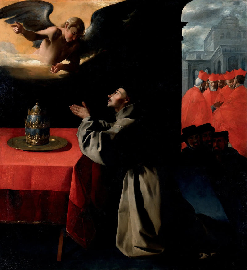 Saint Bonaventure's Prayer on the Choice of the New Pope - Francisco de Zurbarán