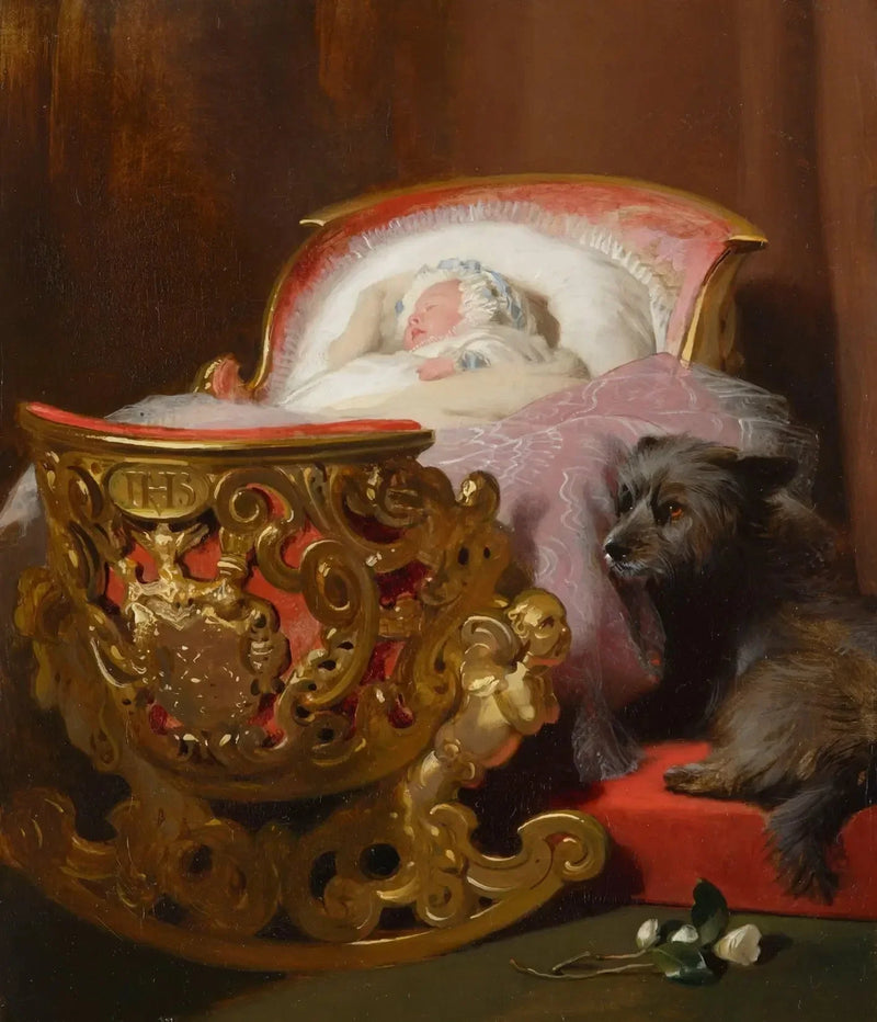 Princess Alice Sleeping - Edwin Henry Landseer