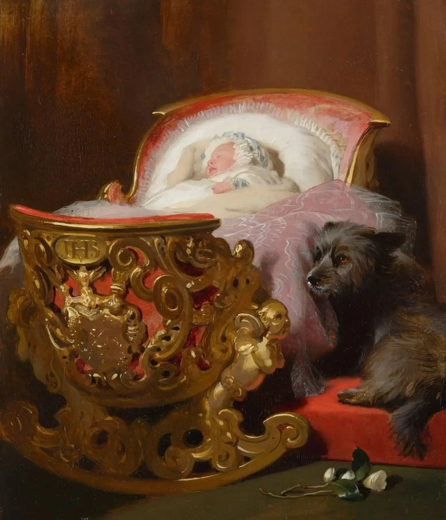 Princess Alice Sleeping - Edwin Henry Landseer