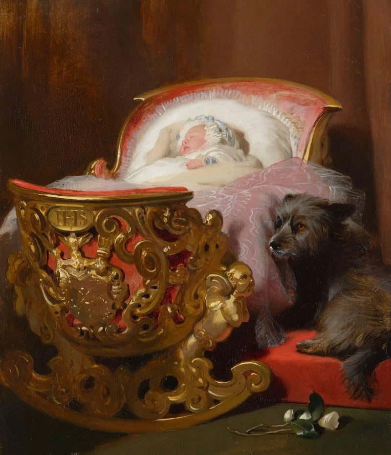 Princess Alice Sleeping - Edwin Henry Landseer