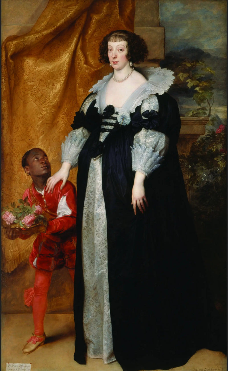 Princess Henriette of Lorraine (1611-1660), accompanied by a page - Antoine van Dyck