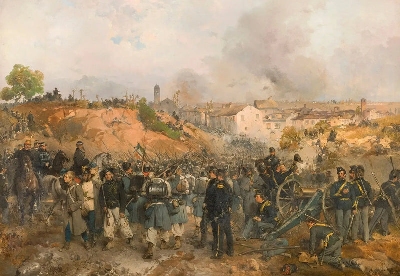 The Taking of Palestro on May 30, 1859 - Gerolamo Induno