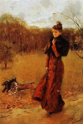 The promenade dans le parc - Giovanni Boldini