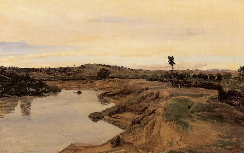 The Poussin Promenade, Roman countryside - Jean-Baptiste Camille Corot