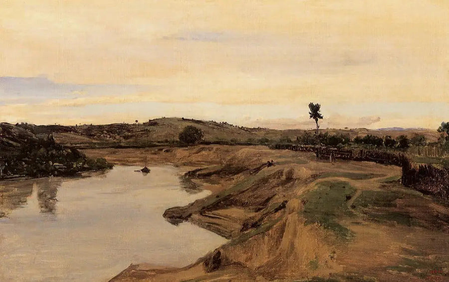The Poussin Promenade, Roman countryside - Jean-Baptiste Camille Corot