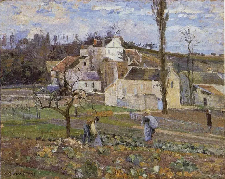 The Harvest of Cabbages, l'Hermitage, Pontoise - Camille Pissarro