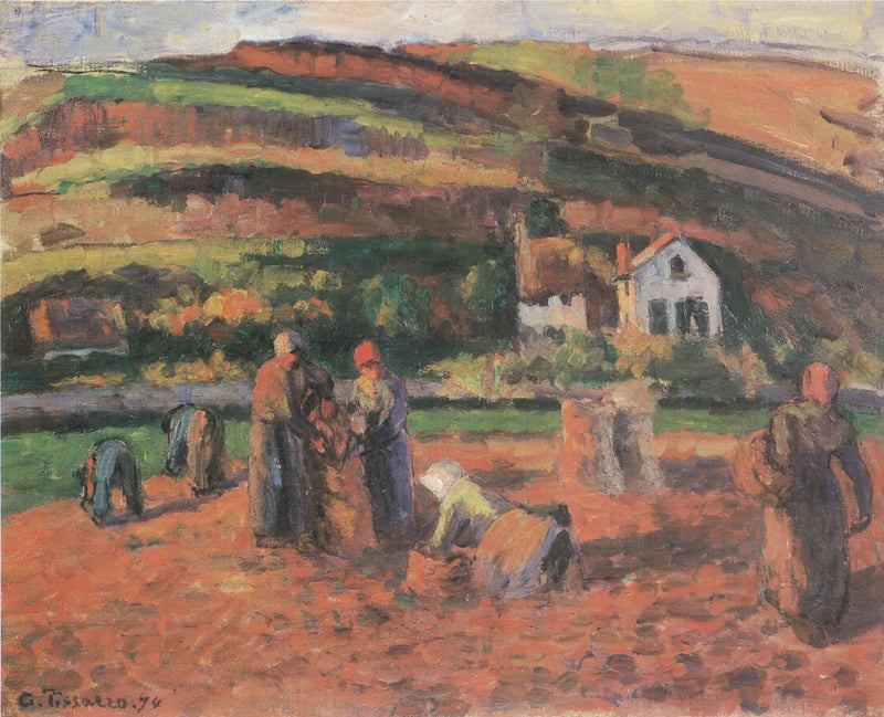 The Potato Harvest - Camille Pissarro