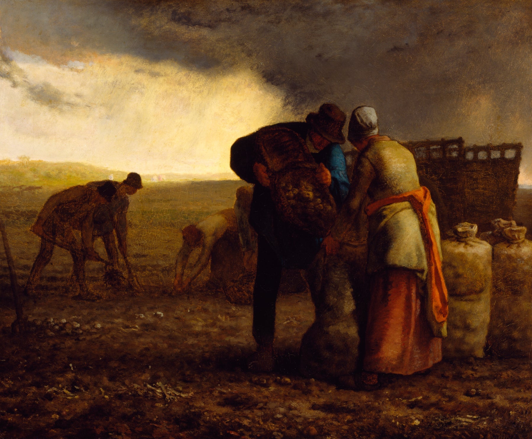 The Harvest of Potatoes - Jean-François Millet