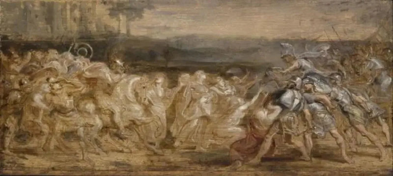 The Reconciliation of the Romans and the Sabines - Peter Paul Rubens