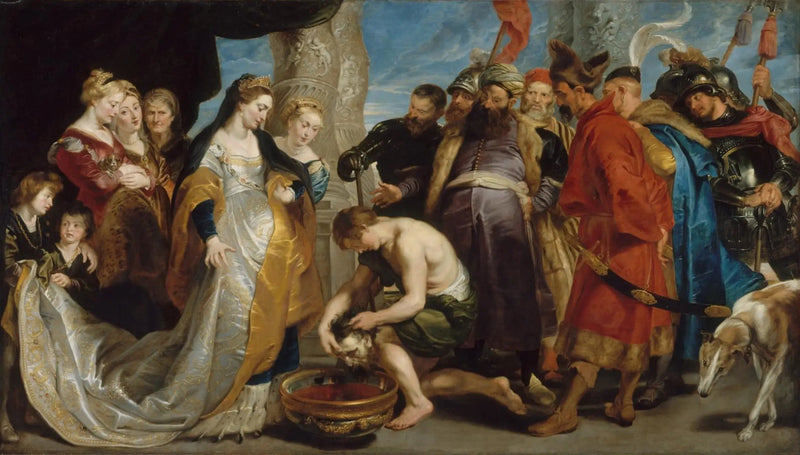 Queen Thomyris plunges Cyrus's head into a vase full of blood - Peter Paul Rubens