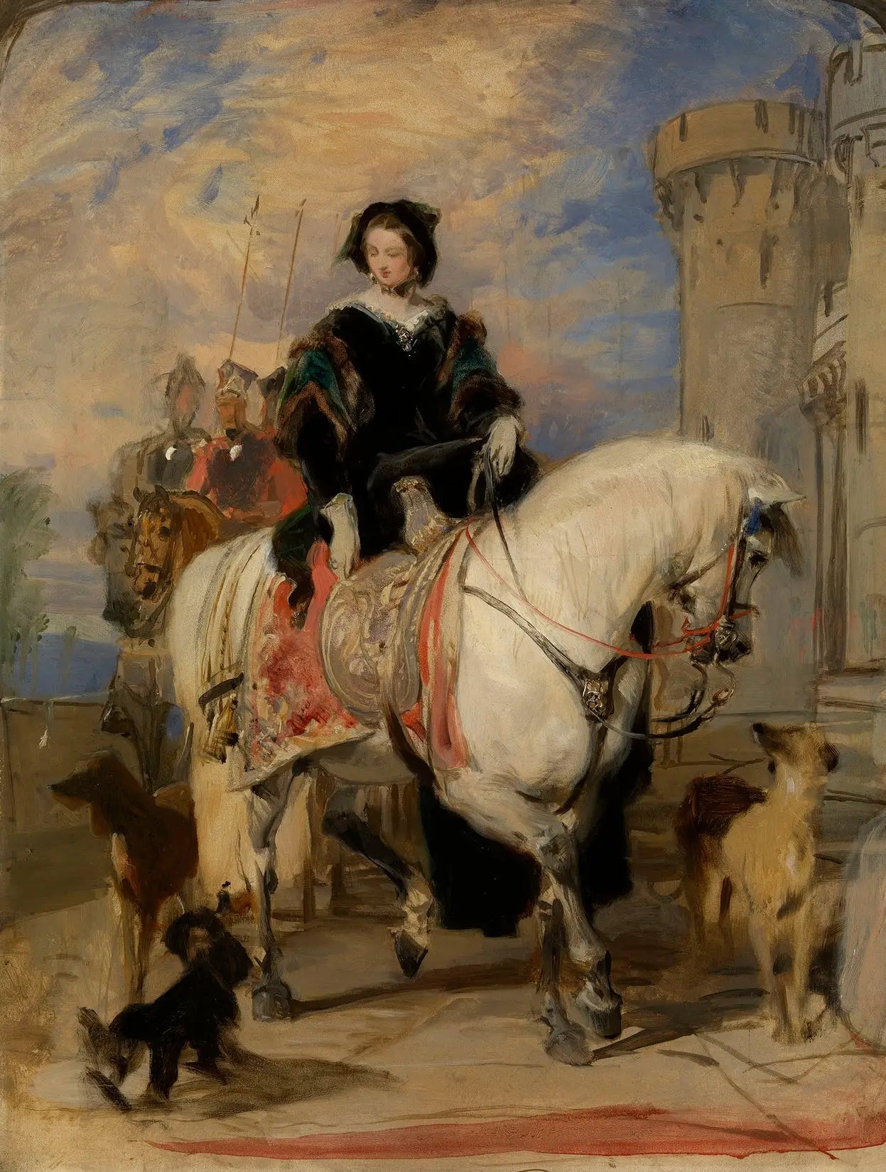 La reine Victoria (1819-1901) à cheval - Edwin Henry Landseer - Alpha Reproduction