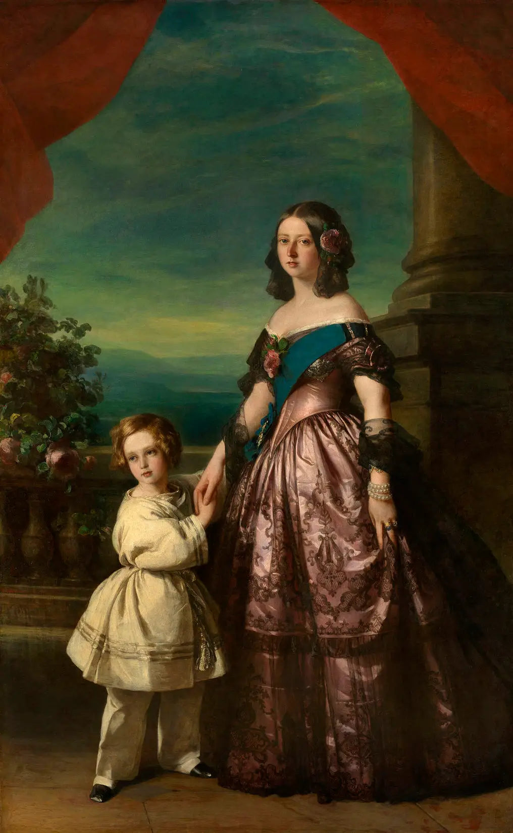 La reine Victoria avec le prince de Galles - Franz Xaver Winterhalter image 1 reproduction de peinture à l’huile