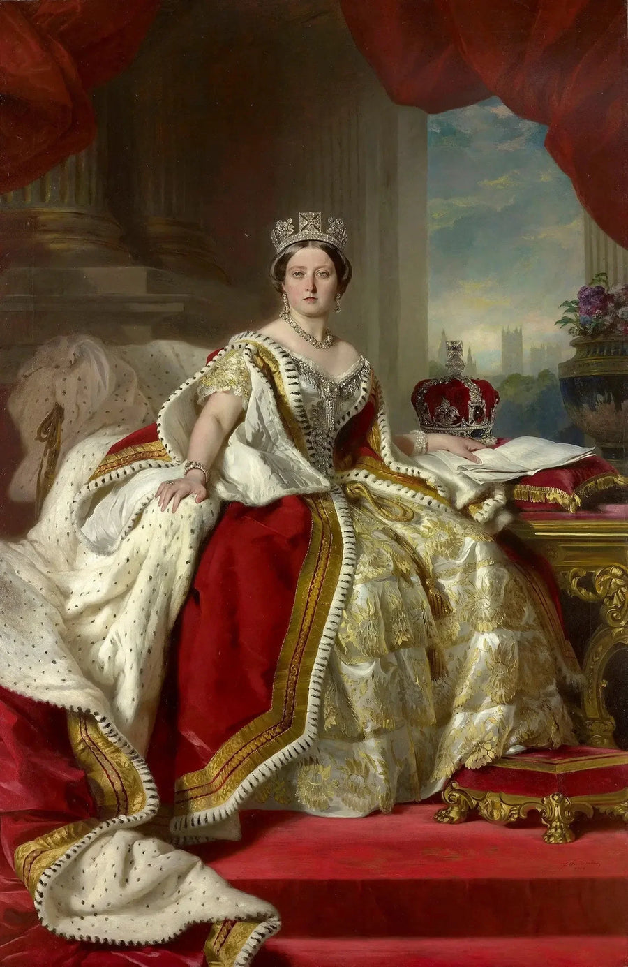 Queen Victoria in coronation attire - Franz Xaver Winterhalter