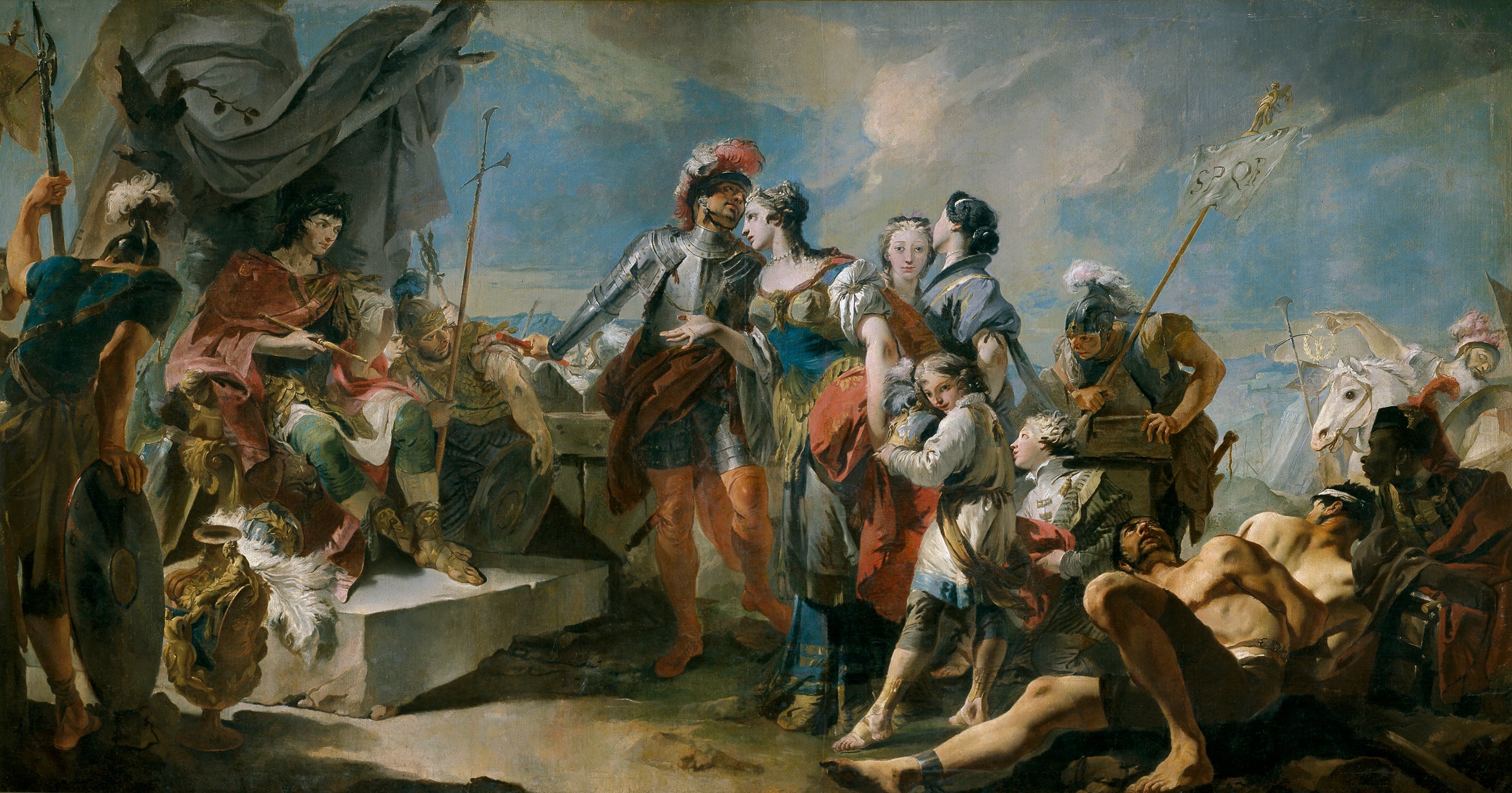 Queen Zenobia before Emperor Aurelian - Giovanni Battista Tiepolo