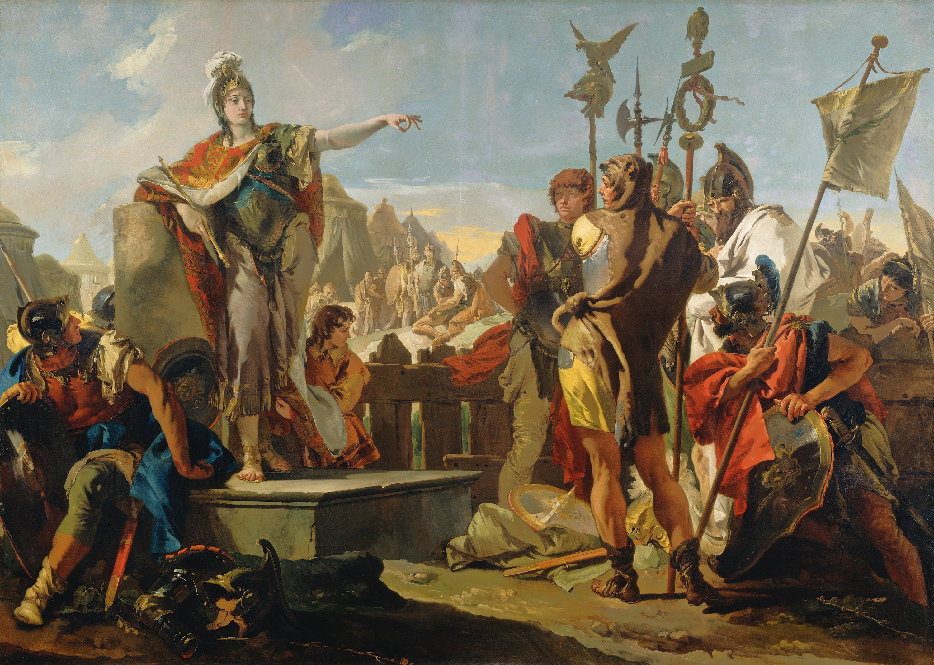 Queen Zenobia Haranguing Her Soldiers - Giovanni Battista Tiepolo