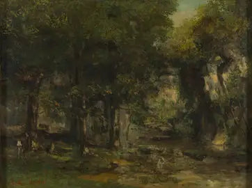 The remise des chevreuils at Plaisir-Fontaine stream - Gustave Courbet
