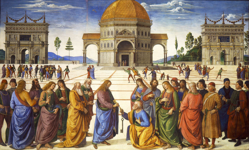 La Remise des clés à saint Pierre - Pietro Perugino