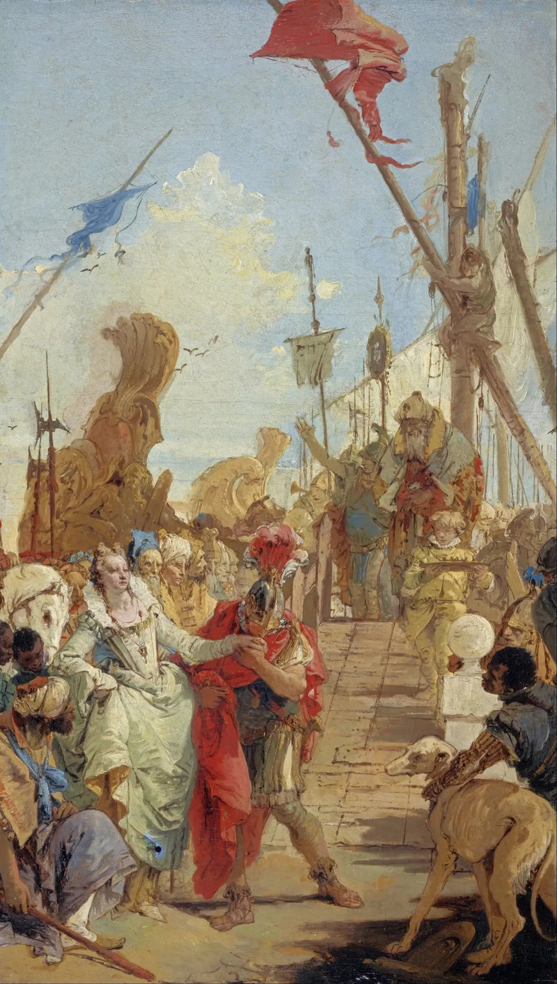 The Rencontre of Antoine and Cleopatra - Giovanni Battista Tiepolo