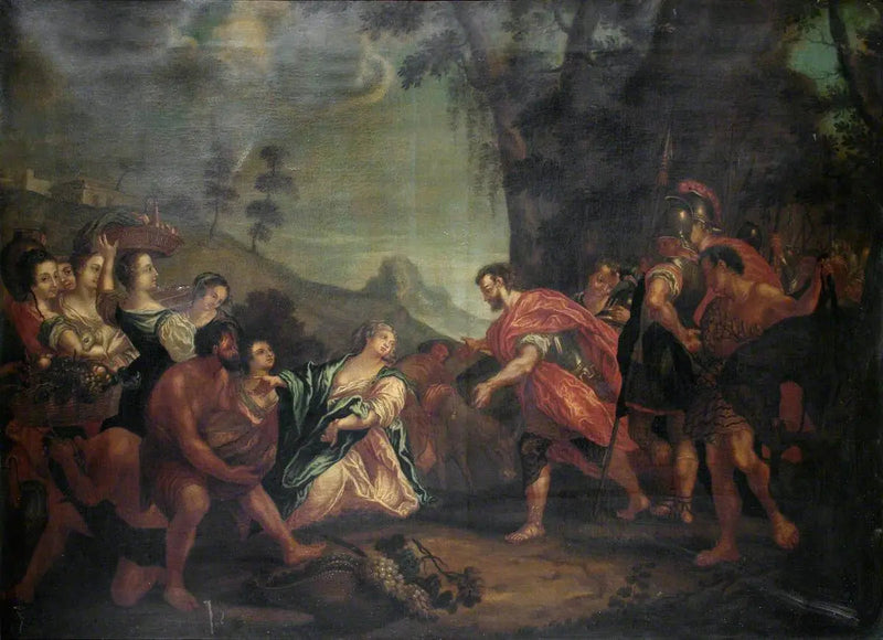 The meeting of David and Abigail - Antonio da Correggio