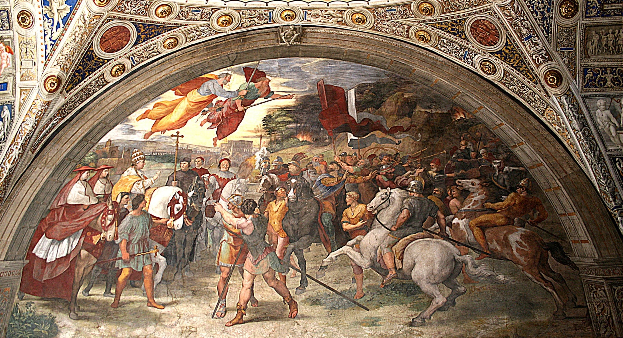 La Rencontre de Léon le Grand avec Attila - Raphaël Sanzio image 1 reproduction d’œuvre d’art à l’huile