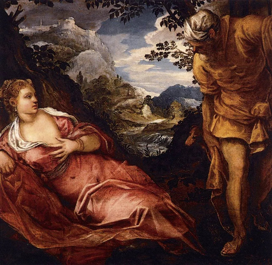 The Rencontre of Tamar and Juda - Jacopo Tintoretto