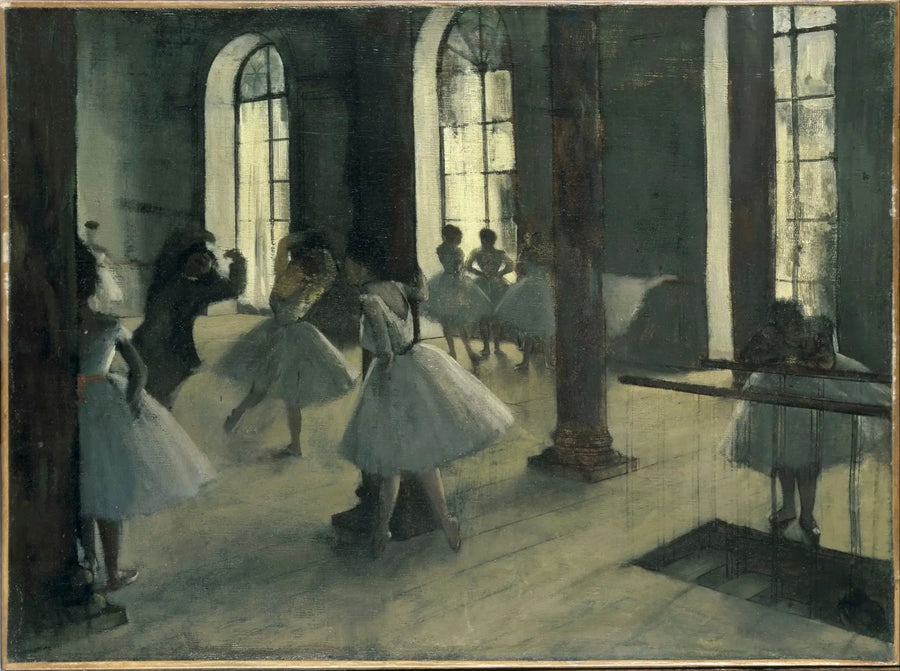 The Rehearsal at the Dance Studio - Edgar Degas