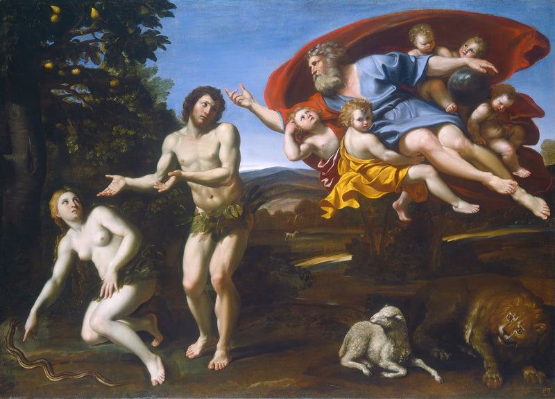 The Reprimand of Adam and Eve - Domenichino