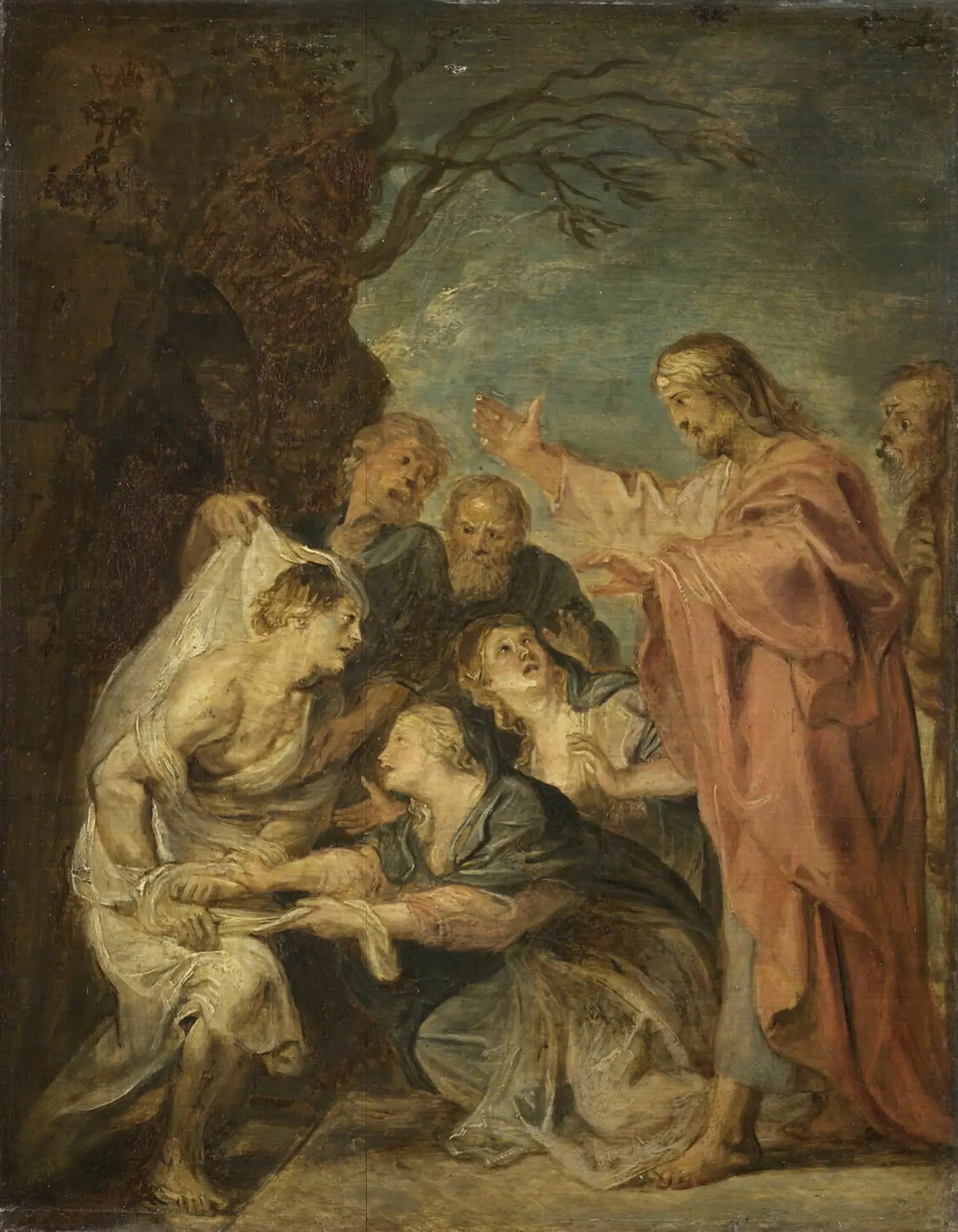 La Résurrection de Lazare - Peter Paul Rubens image 1 reproduction de peinture à l’huile