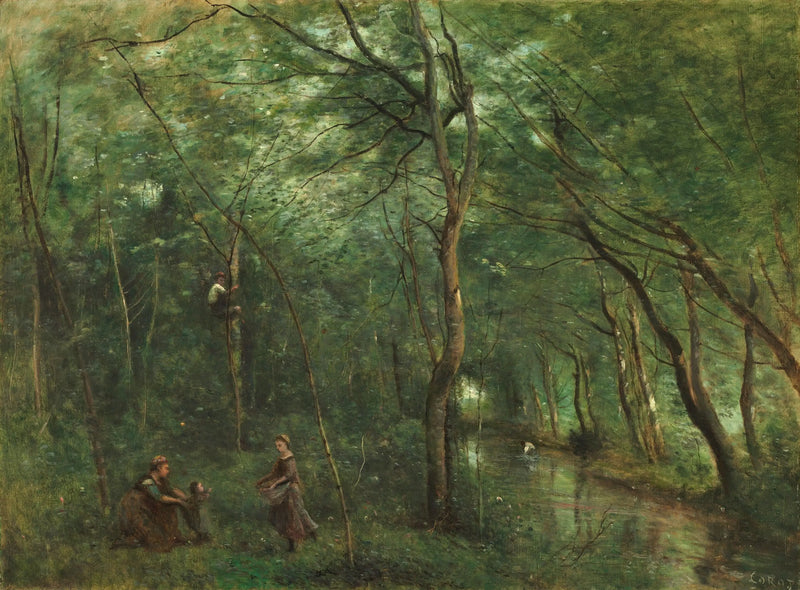 The Green Shore - Jean-Baptiste Camille Corot