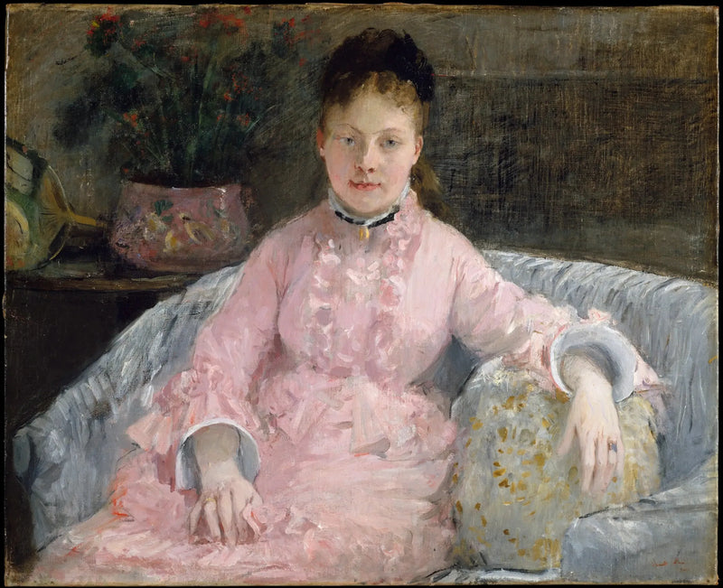 The Pink Dress (Albertie-Marguerite Carré, later Madame Ferdinand-Henri Himmes, 1854-1935) - Berthe Morisot