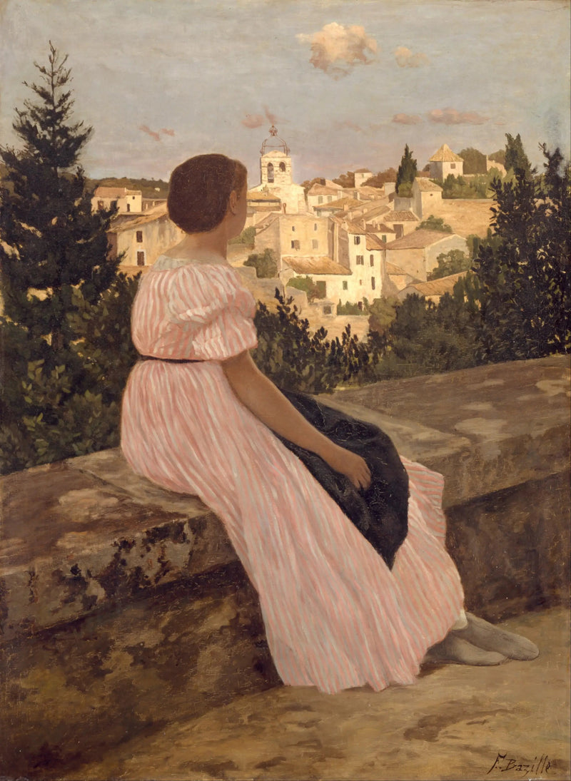 The Pink Dress - Frédéric Bazille