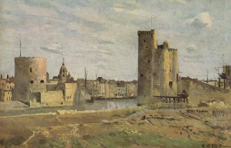La Rochelle, port entrance - Jean-Baptiste Camille Corot
